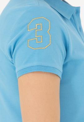 Kadın Turkuaz Polo Yaka Mini Boy Örme Elbise - 50262696120