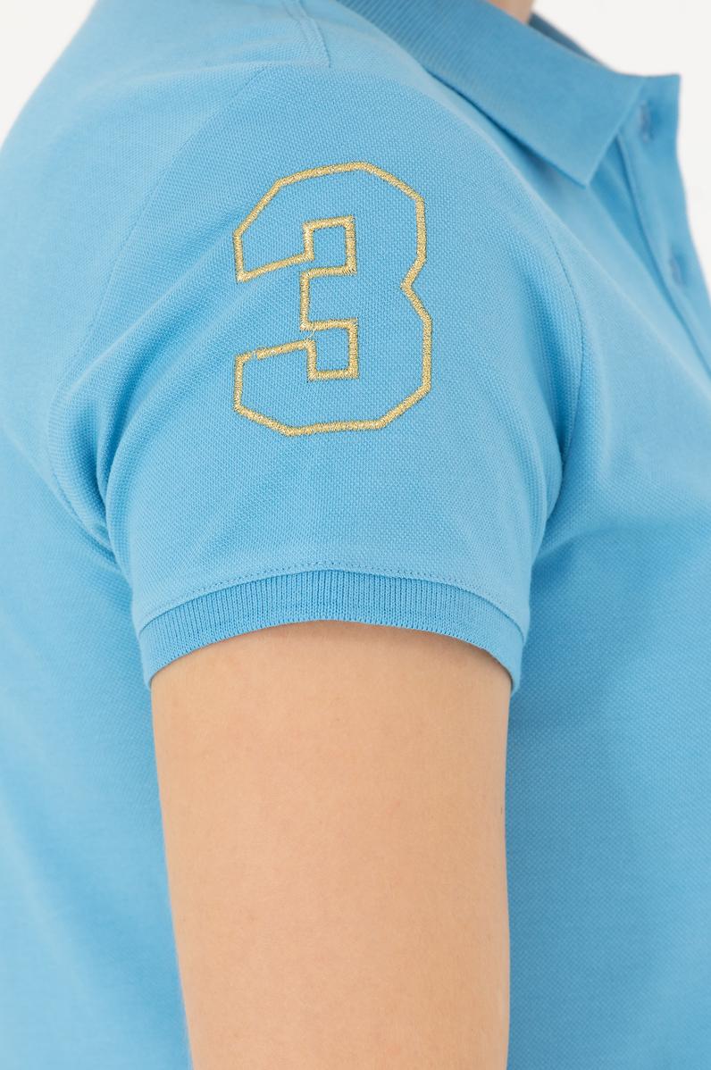 Kadın Turkuaz Polo Yaka Mini Boy Örme Elbise