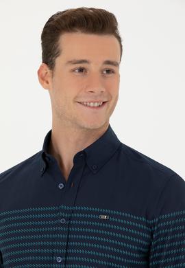 Erkek Lacivert Uzun Kollu Gömlek - 50272106011