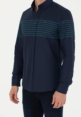 Erkek Lacivert Uzun Kollu Gömlek - 50272106011