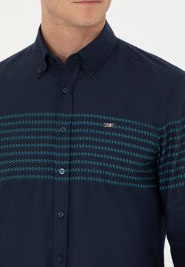 Erkek Lacivert Uzun Kollu Gömlek - 50272106011