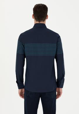 Erkek Lacivert Uzun Kollu Gömlek - 50272106011