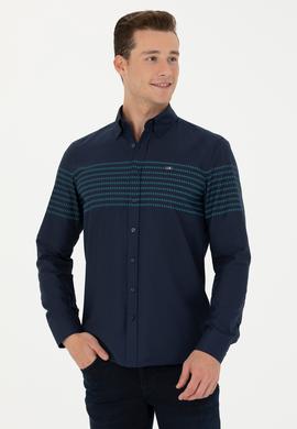 Erkek Lacivert Uzun Kollu Gömlek - 50272106011