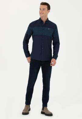 Erkek Lacivert Uzun Kollu Gömlek - 50272106011