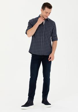 Erkek Lacivert Uzun Kollu Gömlek - 50279413010
