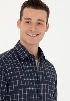 Erkek Lacivert Uzun Kollu Gömlek - 50279413010