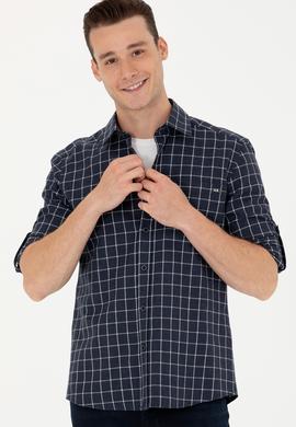Erkek Lacivert Uzun Kollu Gömlek - 50279413010