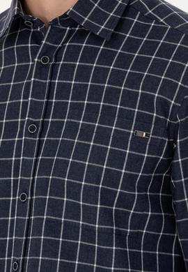 Erkek Lacivert Uzun Kollu Gömlek - 50279413010