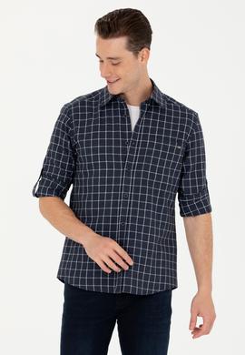 Erkek Lacivert Uzun Kollu Gömlek - 50279413010