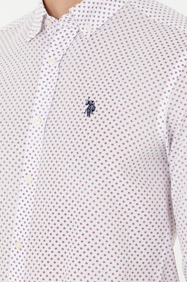 Erkek Bordo Uzun Kollu Gömlek