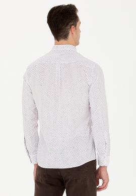 Erkek Bordo Uzun Kollu Gömlek - 50279425017