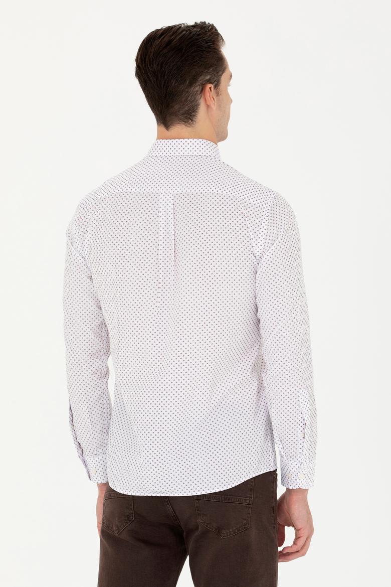 Erkek Bordo Uzun Kollu Gömlek - 50279425017