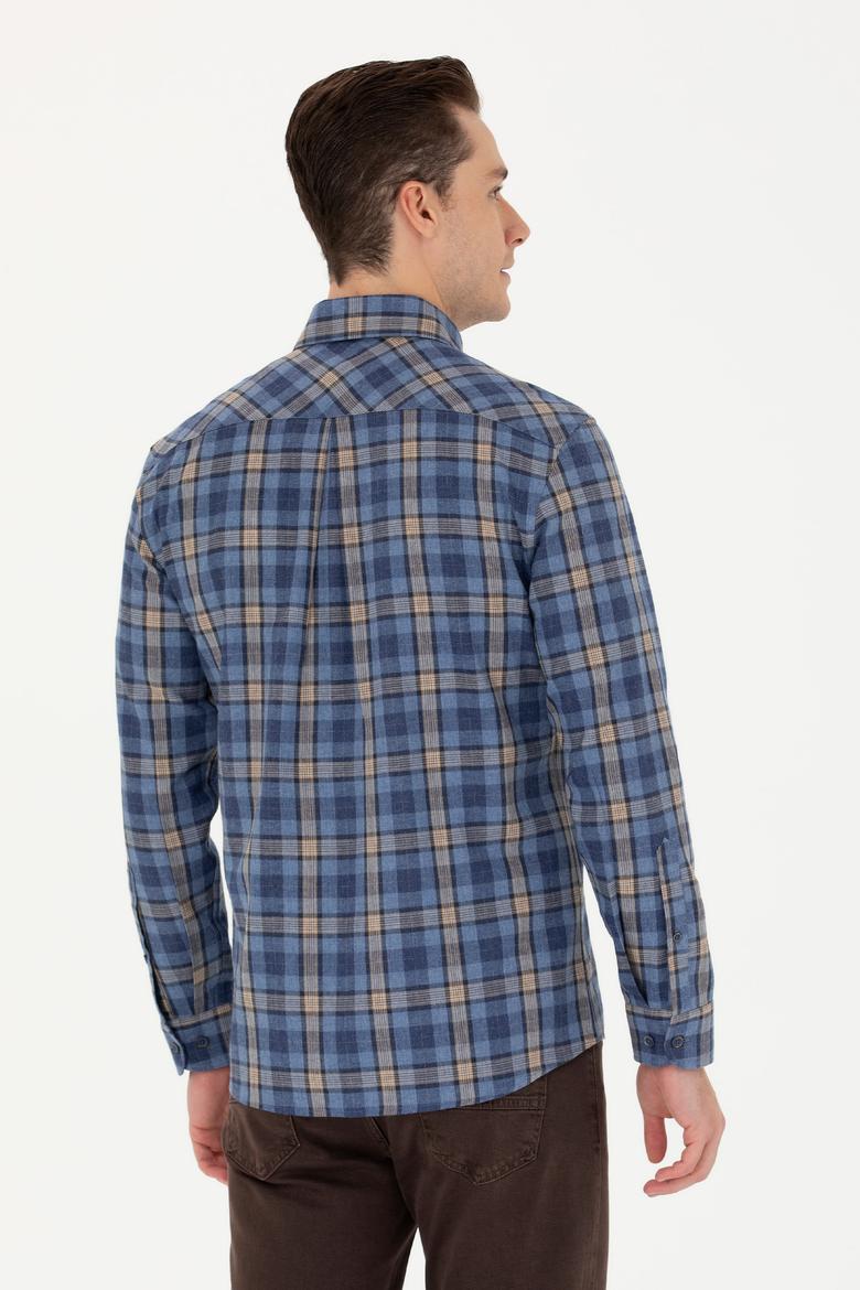 Erkek Mavi Uzun Kollu Gömlek - 50279517025