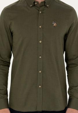 Erkek Haki Uzun Kollu Basic Gömlek - 50271276060