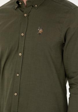 Erkek Haki Uzun Kollu Basic Gömlek - 50271276060