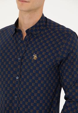 Erkek Lacivert Uzun Kollu Gömlek - 50272589015