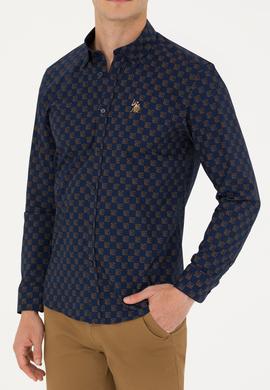 Erkek Lacivert Uzun Kollu Gömlek - 50272589015