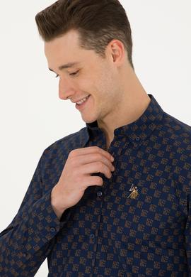 Erkek Lacivert Uzun Kollu Gömlek - 50272589015