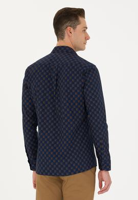 Erkek Lacivert Uzun Kollu Gömlek - 50272589015