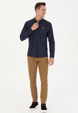 Erkek Lacivert Uzun Kollu Gömlek - 50272589015