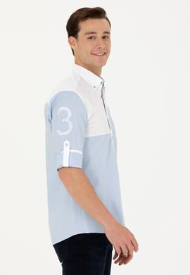 Erkek Mavi Uzun Kollu Gömlek - 50272364015