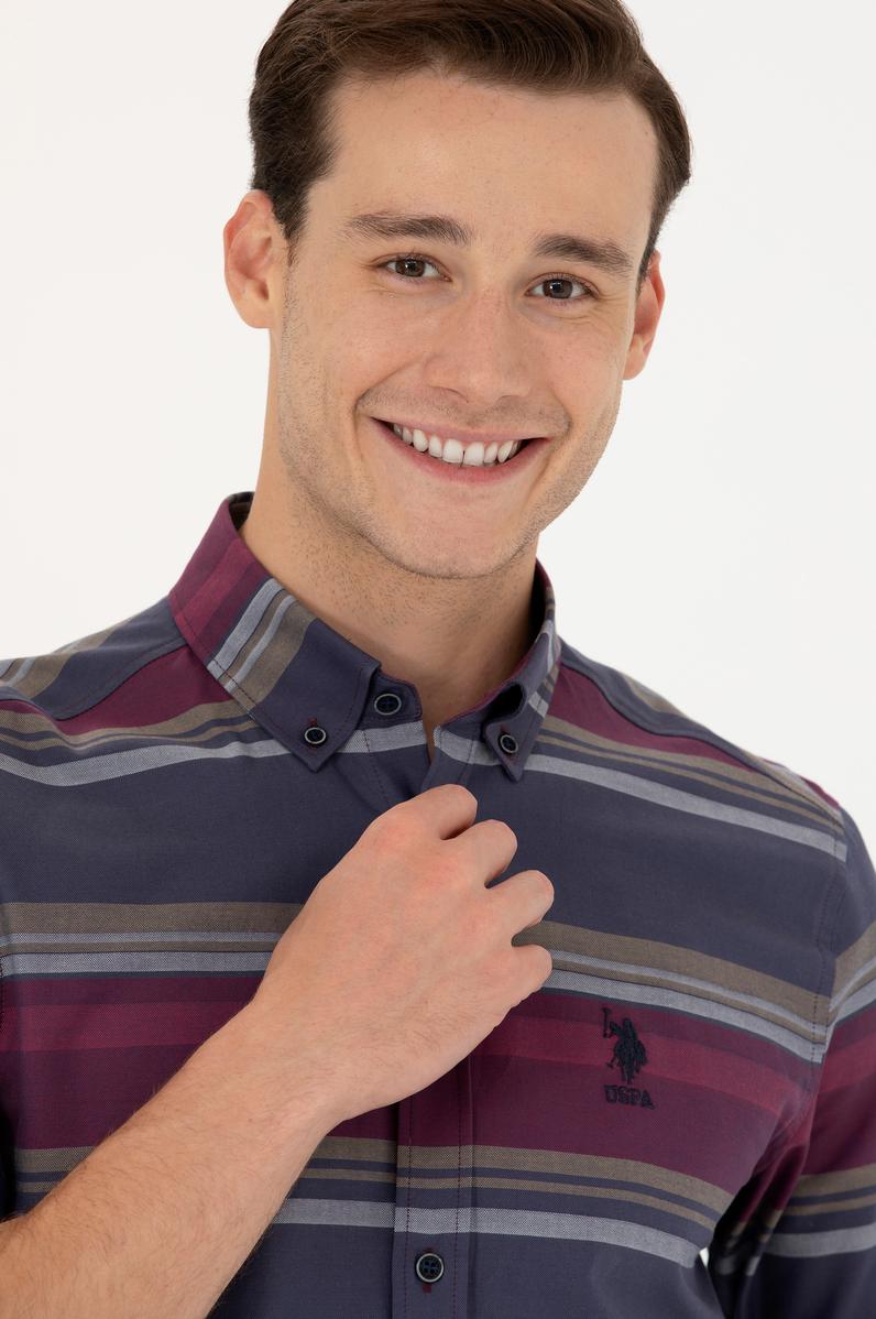 Erkek Lacivert Uzun Kollu Gömlek