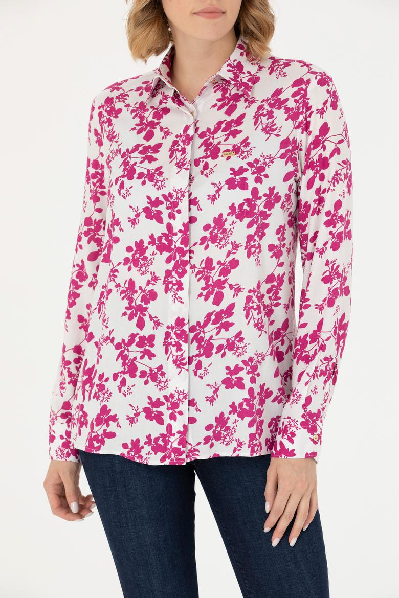 Kadın Menekşe Uzun Kollu Gömlek - 50279866035