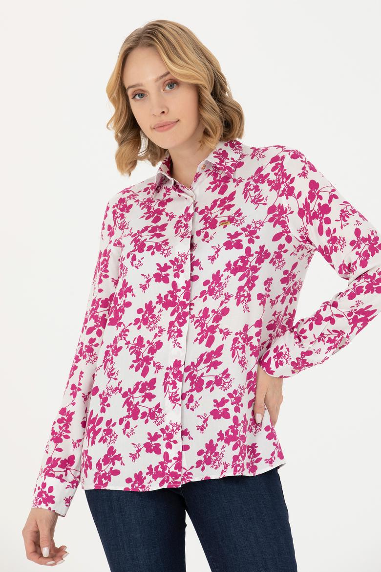 Kadın Menekşe Uzun Kollu Gömlek - 50279866035