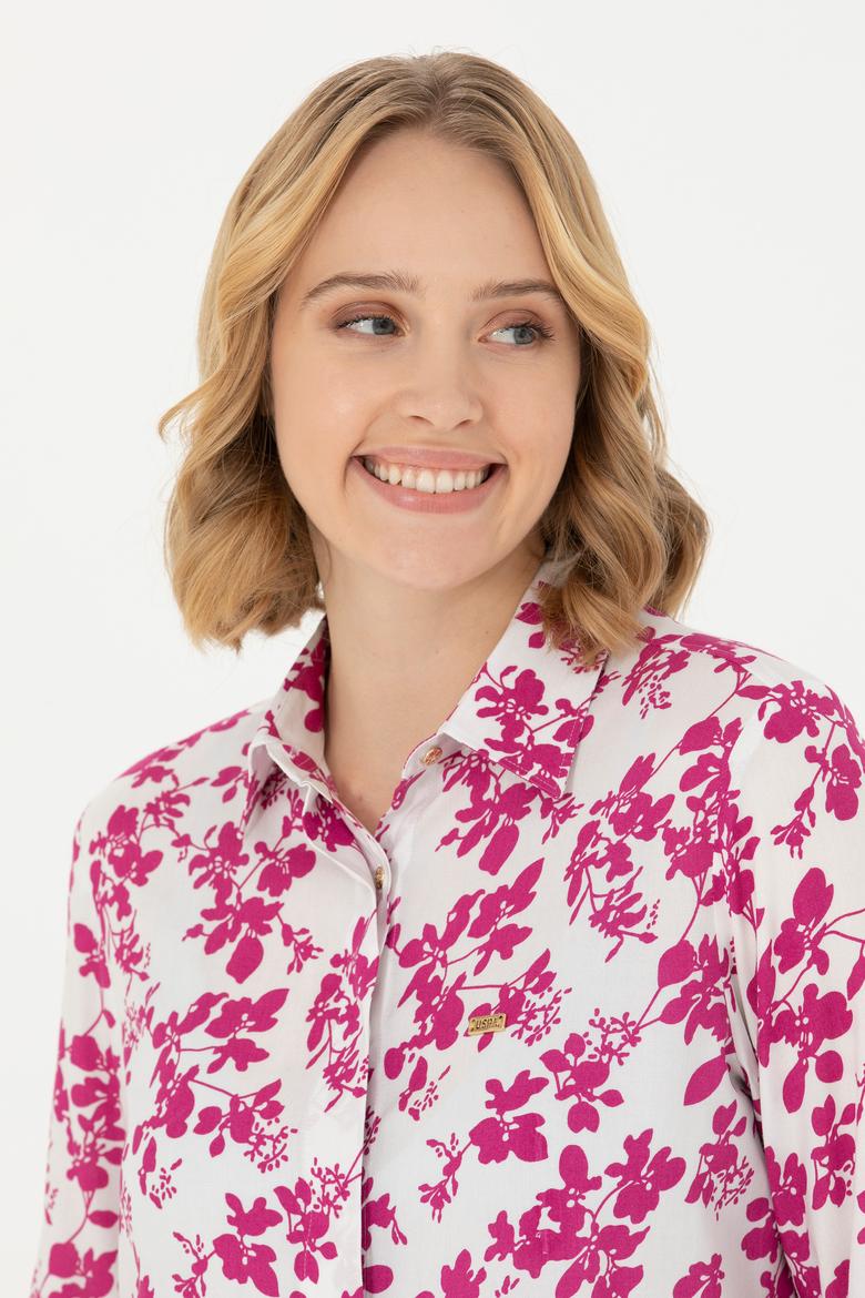 Kadın Menekşe Uzun Kollu Gömlek - 50279866035