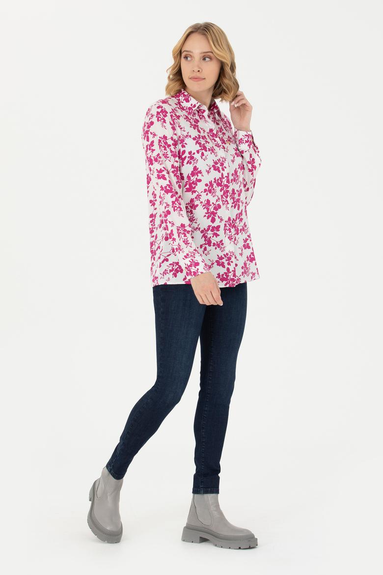 Kadın Menekşe Uzun Kollu Gömlek - 50279866035