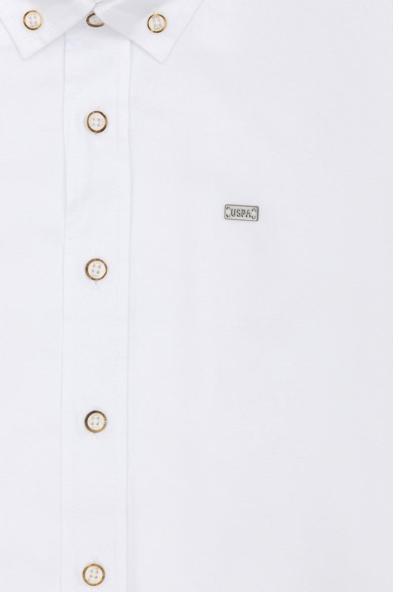 Erkek Çocuk Beyaz Uzun Kollu Basic Gömlek