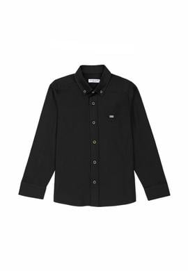 Erkek Çocuk Siyah Uzun Kollu Basic Gömlek - 50271304020