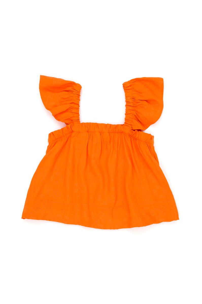 Kız Çocuk Kiremit Kısa Kollu Gömlek