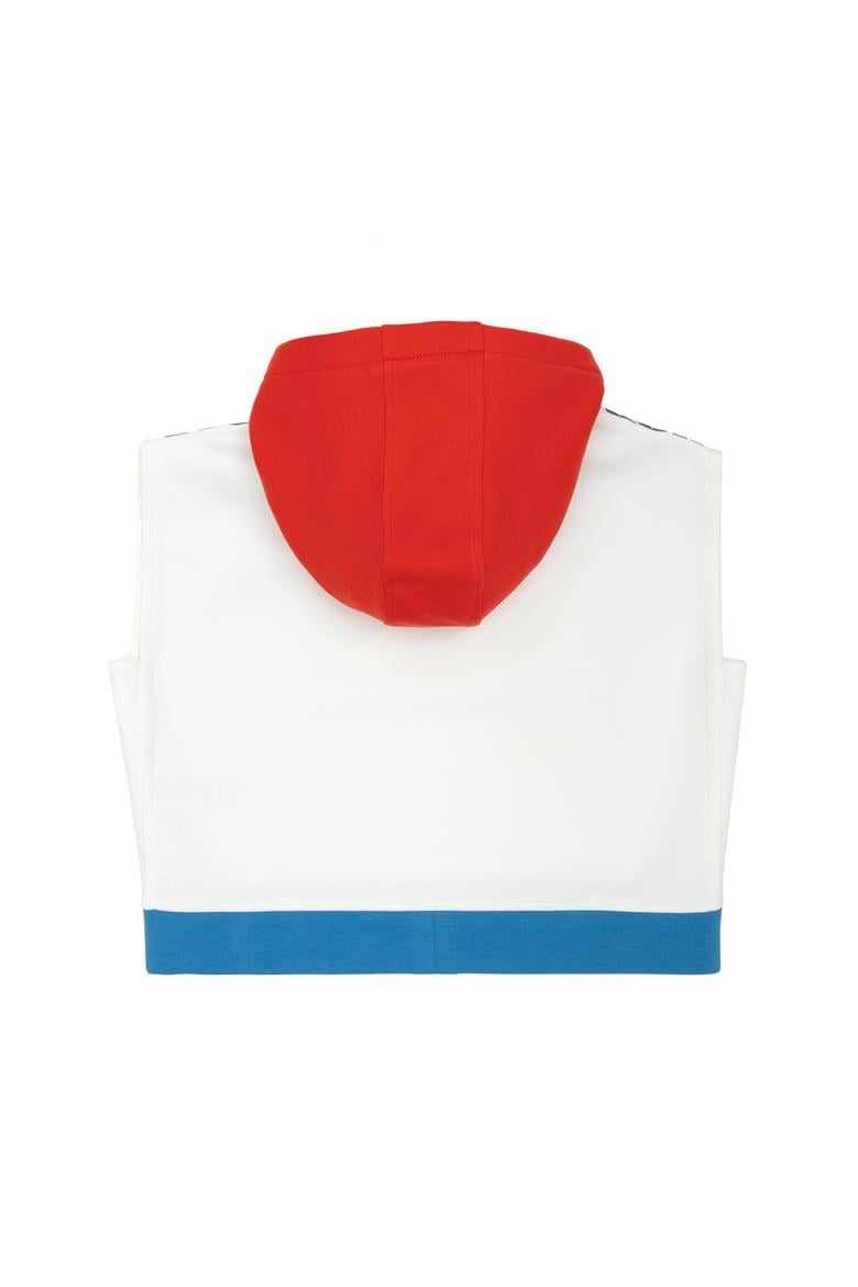 Kız Çocuk Beyaz Kapüşonlu Sweatshirt - 50270473008