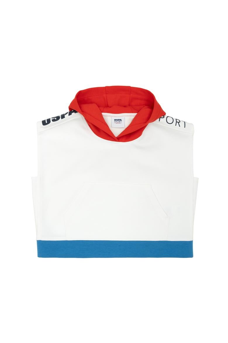 Kız Çocuk Beyaz Kapüşonlu Sweatshirt - 50270473008