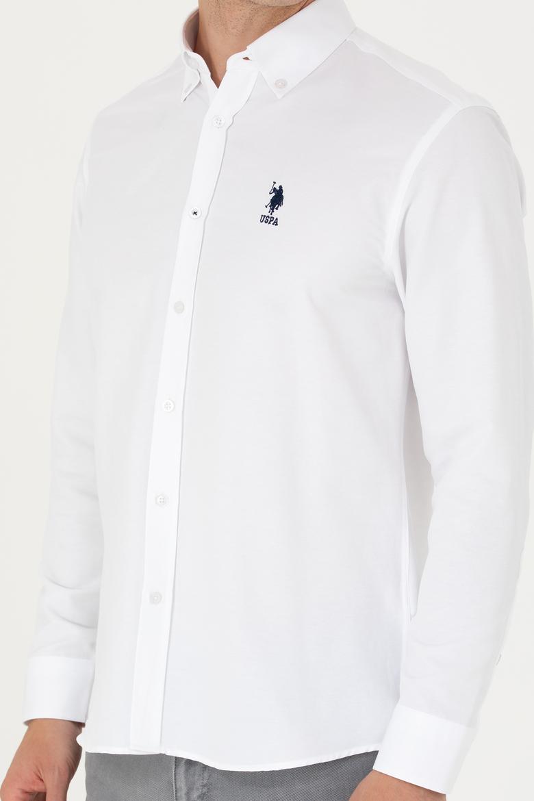 Erkek Beyaz Uzun Kollu Basic Gömlek - 50271274005