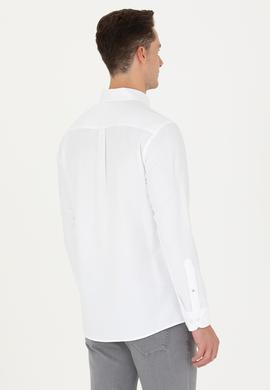Erkek Beyaz Uzun Kollu Basic Gömlek - 50271274005