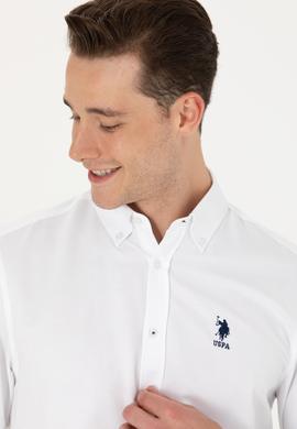 Erkek Beyaz Uzun Kollu Basic Gömlek - 50271274005