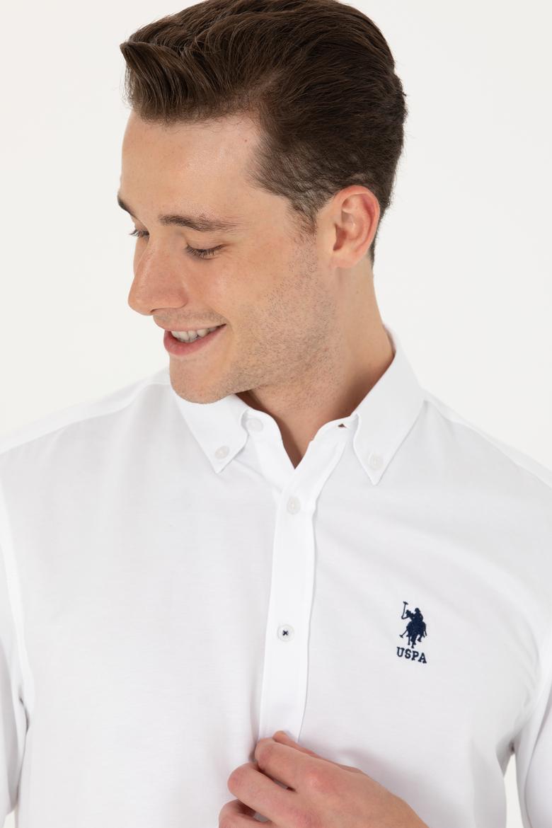 Erkek Beyaz Uzun Kollu Basic Gömlek - 50271274005