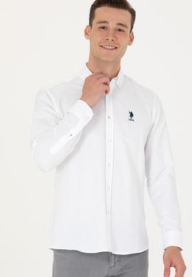 Erkek Beyaz Uzun Kollu Basic Gömlek - 50271274005