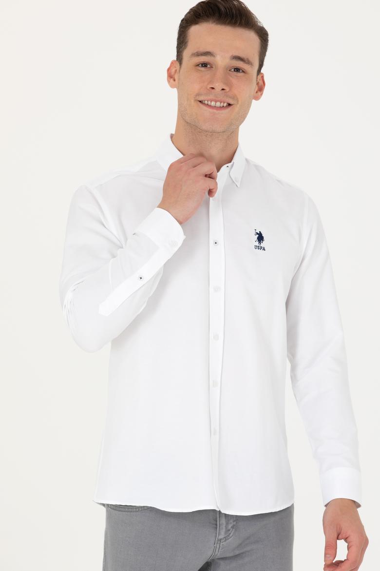 Erkek Beyaz Uzun Kollu Basic Gömlek - 50271274005