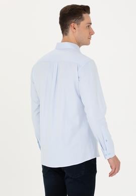 Erkek Açık Mavi Uzun Kollu Basic Gömlek - 50271274013
