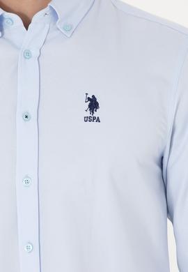 Erkek Açık Mavi Uzun Kollu Basic Gömlek - 50271274013