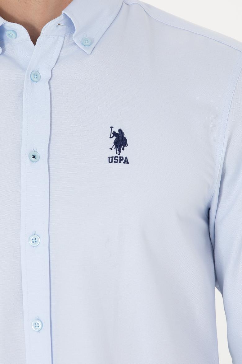 Erkek Açık Mavi Uzun Kollu Basic Gömlek - 50271274013