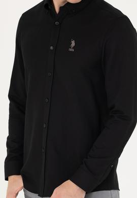 Erkek Siyah Uzun Kollu Basic Gömlek - 50271293069