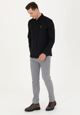 Erkek Siyah Uzun Kollu Basic Gömlek - 50271293069