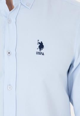 Erkek Açık Mavi Uzun Kollu Basic Gömlek - 50271293092