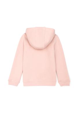Kız Çocuk Toz Pembe Basic Kapüşonlu Sweatshirt - 50272615157