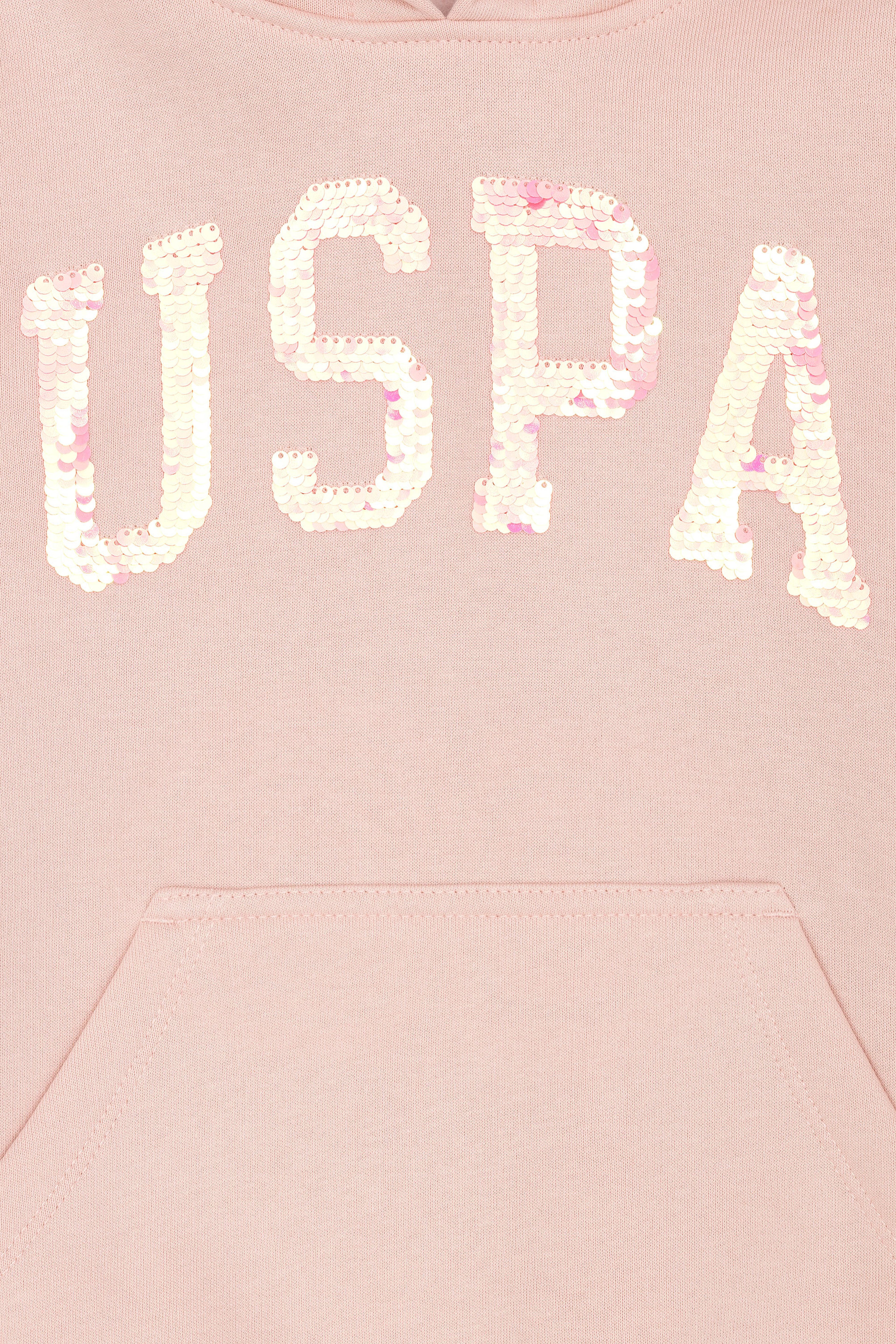 Kız Çocuk Toz Pembe Basic Kapüşonlu Sweatshirt