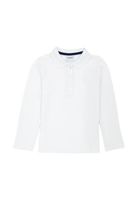 Kız Çocuk Beyaz Polo Yaka Basic Sweatshirt - 50272630026